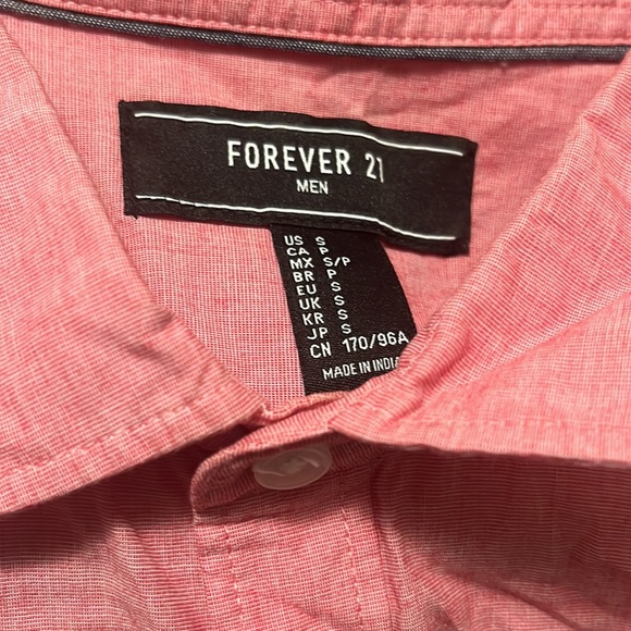 Men’s Pink Short Sleeve Shirt - Picture 3 of 4